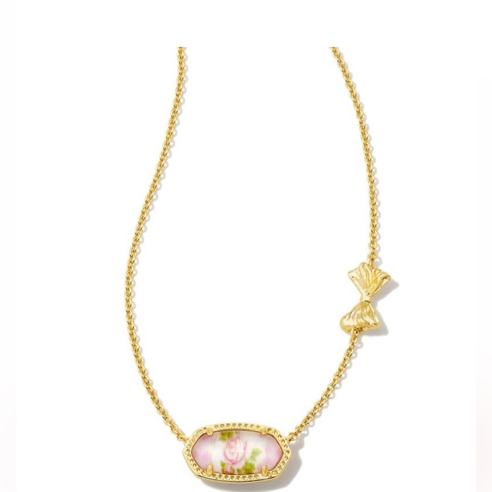 🎀Kendra Scott x LoveShackFancy 🎀 Elisa in Marie Pink Heirloom new with bag - Picture 5 of 15